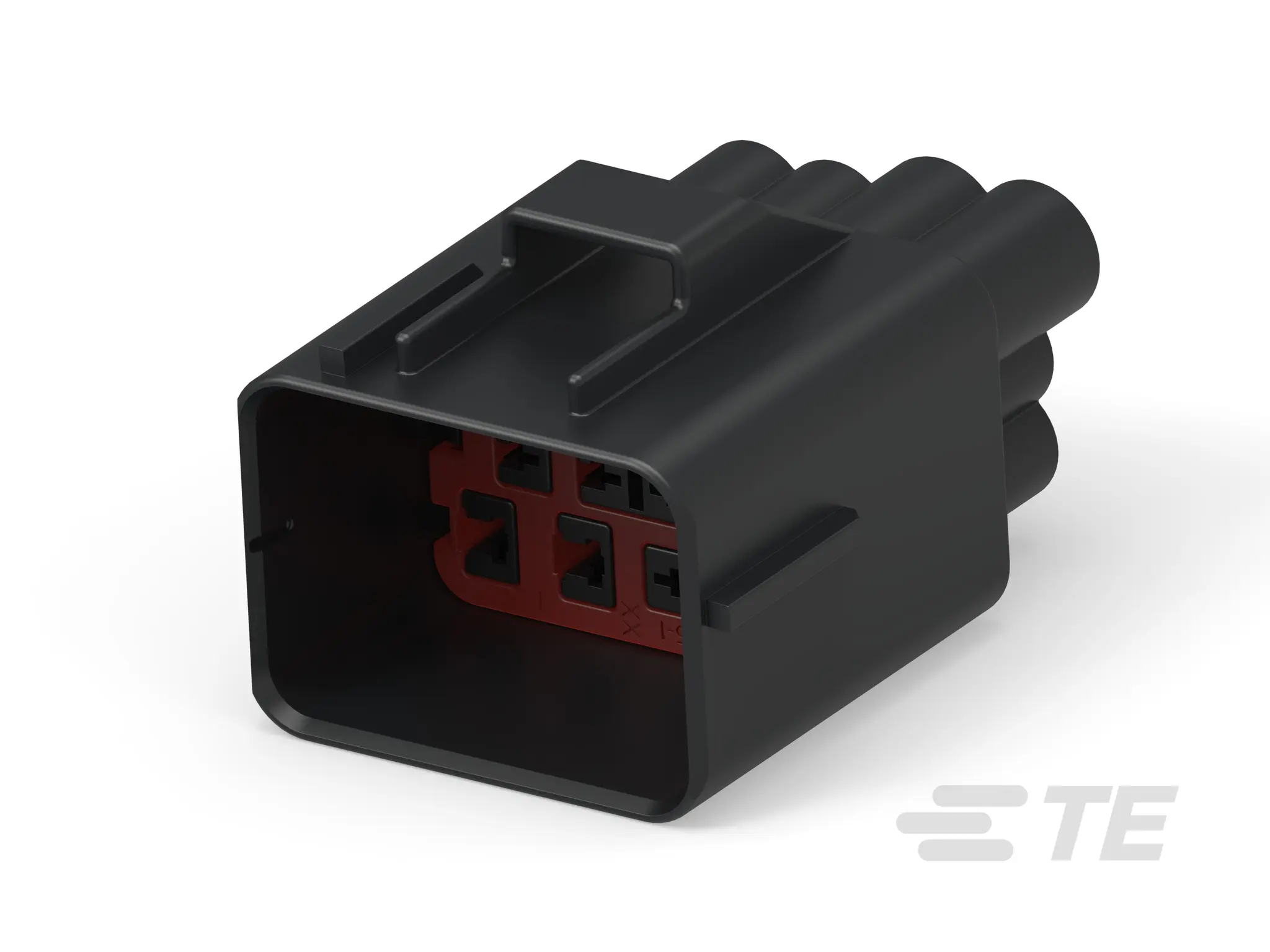 TE Connectivity 1452303-1 Kfz-Steckverbinder, Kabel, Gehäuse für Steckerklemmen, Stecker, 12-polig, Schwarz / 3-reihig