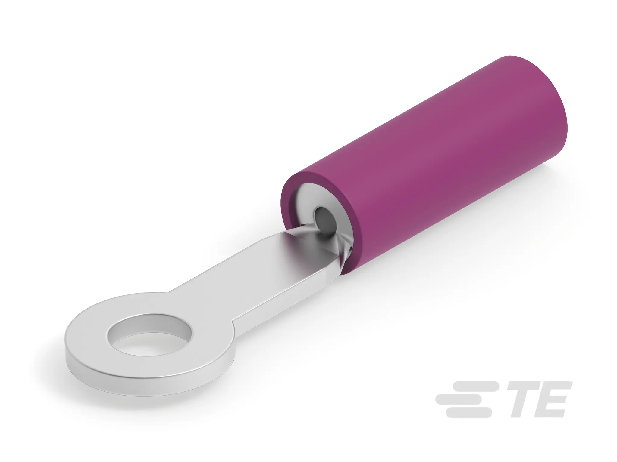 Produktfoto 1 von TE Connectivity PIDG Ringkabelschuh, Isoliert 20 AWG, Violett, 20 AWG max.AWG, aussen ø 3 mm, innen ø 3 mm, M2.5