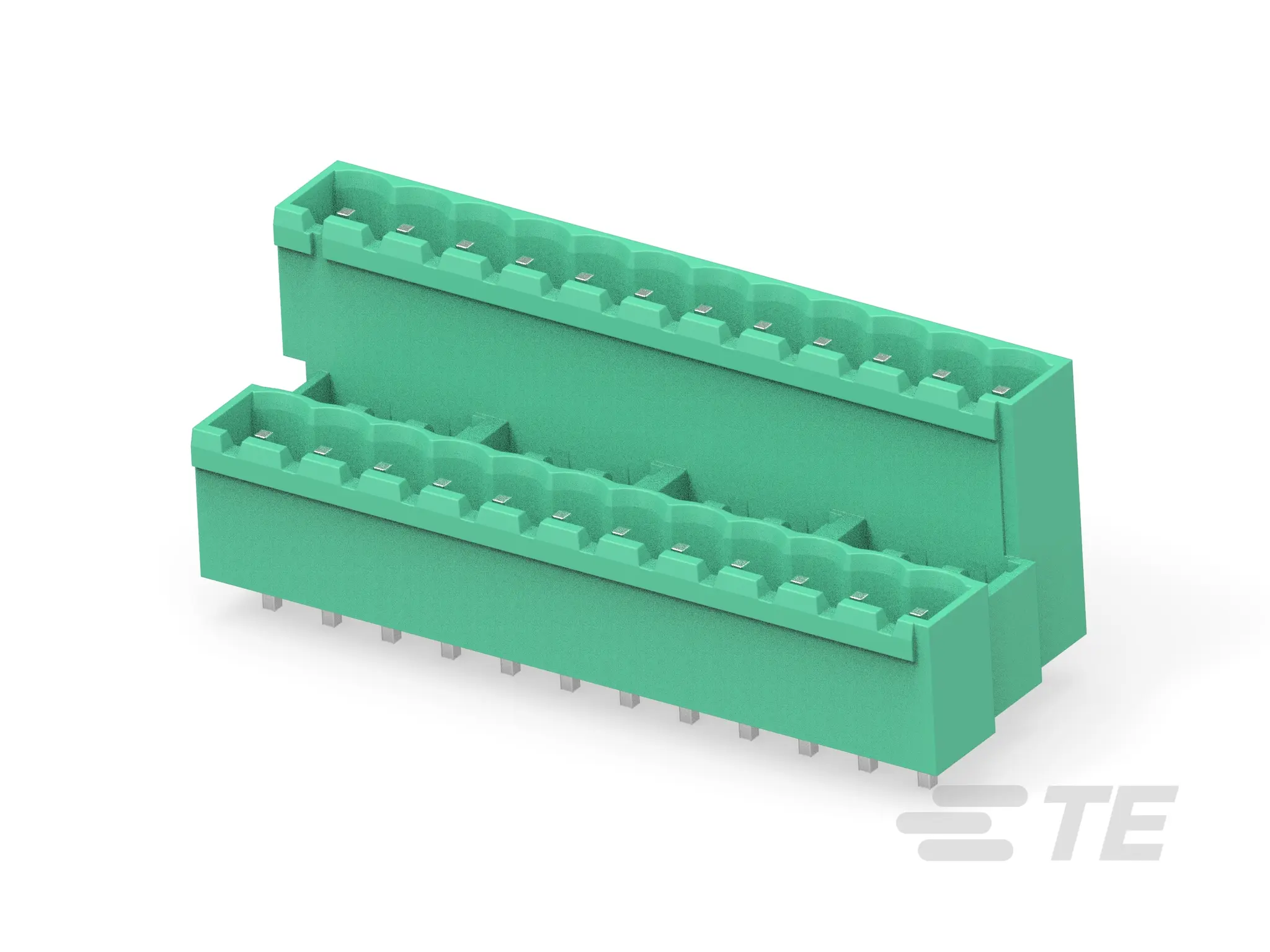 Produktfoto 1 von TE Connectivity Buchanan Steckbarer Klemmenblock Steckverbinder 10-Kontakte 5mm-Raster gewinkelt