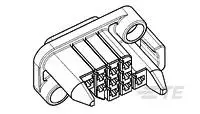 TE Connectivity Standard Drawer Buchse Steckverbindergehäuse 7 mm, 10-polig / 3-reihig, Kabel