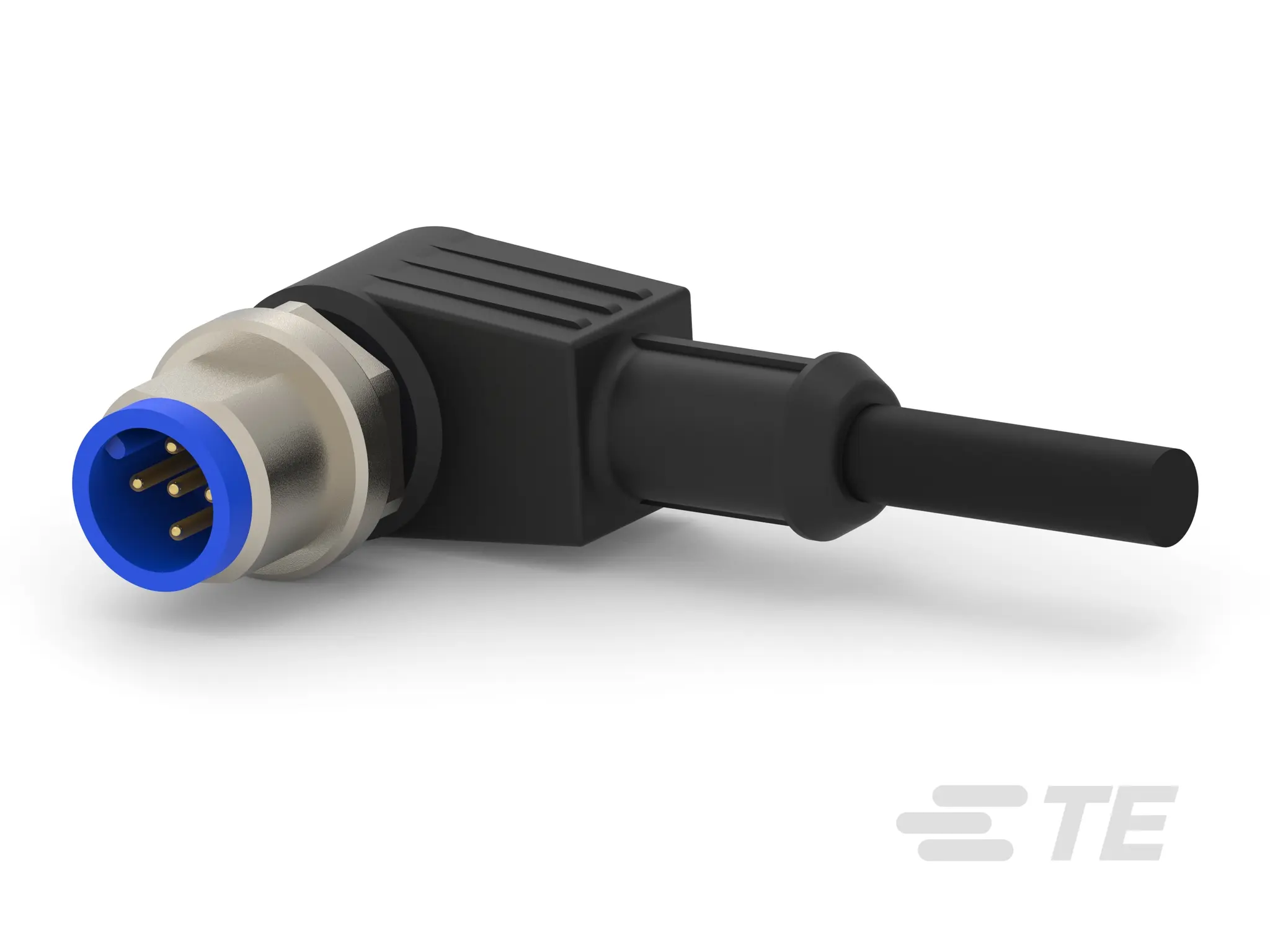 Produktfoto 1 von TE Connectivity 1-2273102 Kabel assembliert, M12, Rechtwinklig Stecker / Anschlusslitze, Länge 5 m