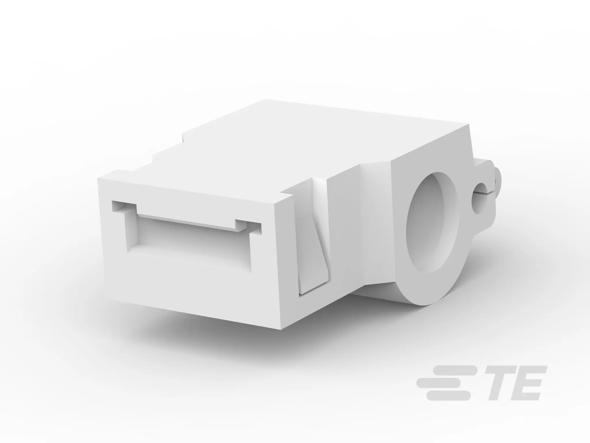 Produktfoto 1 von TE Connectivity Stiftkabelschuh, Serie 1-480298-0, Weiß Nylon