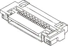 Produktfoto 1 von Molex 51296-3433, Oberfläche gewinkelt FPC-Steckverbinder, 34-polig, Raster 0.3 mm, Unterseite