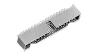 Produktfoto 1 von TE Connectivity AMP-LATCH Leiterplatten-Stiftleiste gewinkelt, 24-polig / 2-reihig, Raster 2.54mm, Ummantelt