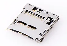 Produktfoto 1 von Molex 504528 MicroSD, Gerade Karten-Steckverbinder, 8-polig / 1-reihig SMD, Raster 1.1 mm, Push-Push