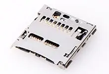 Produktfoto 1 von Molex 504528 MicroSD, Gerade Karten-Steckverbinder, 8-polig / 1-reihig SMD, Raster 1.1 mm, Push-Push