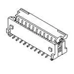 Produktfoto 1 von Molex 501951-6010, SMD gewinkelt FPC-Steckverbinder, 60-polig / 1-reihig, Raster 0.5 mm, Unterseite