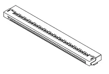 Produktfoto 1 von Molex 503366-8011, SMD gewinkelt FPC-Steckverbinder, 80-polig, Raster 0.5 mm, Leiterplatte