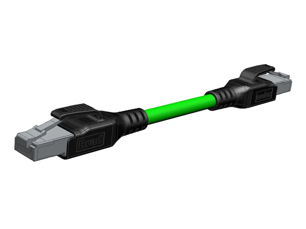 Produktfoto 1 von Molex 120341 Cat6a Cat 6a, 1 m, Grün Abgeschirmt Geschirmt, Aussen ø 6.9 mm Außen-ø , Polyurethan