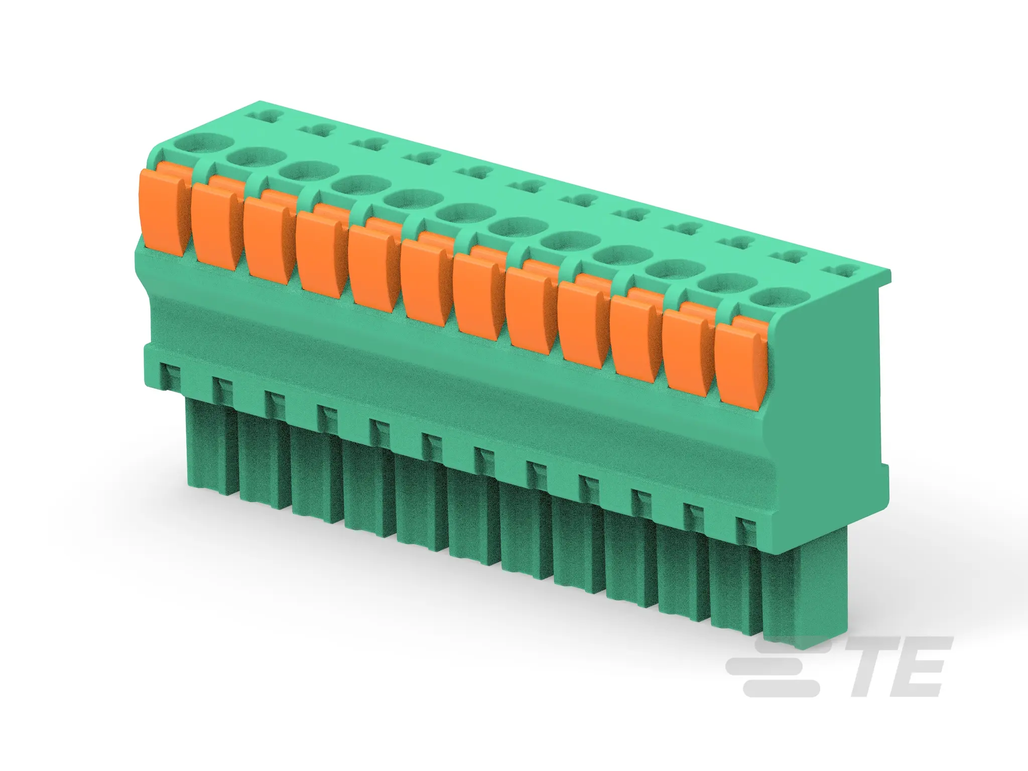 Produktfoto 1 von TE Connectivity Buchanan Steckbarer Klemmenblock Steckverbinder 12-Kontakte 3.81mm-Raster Vertikal