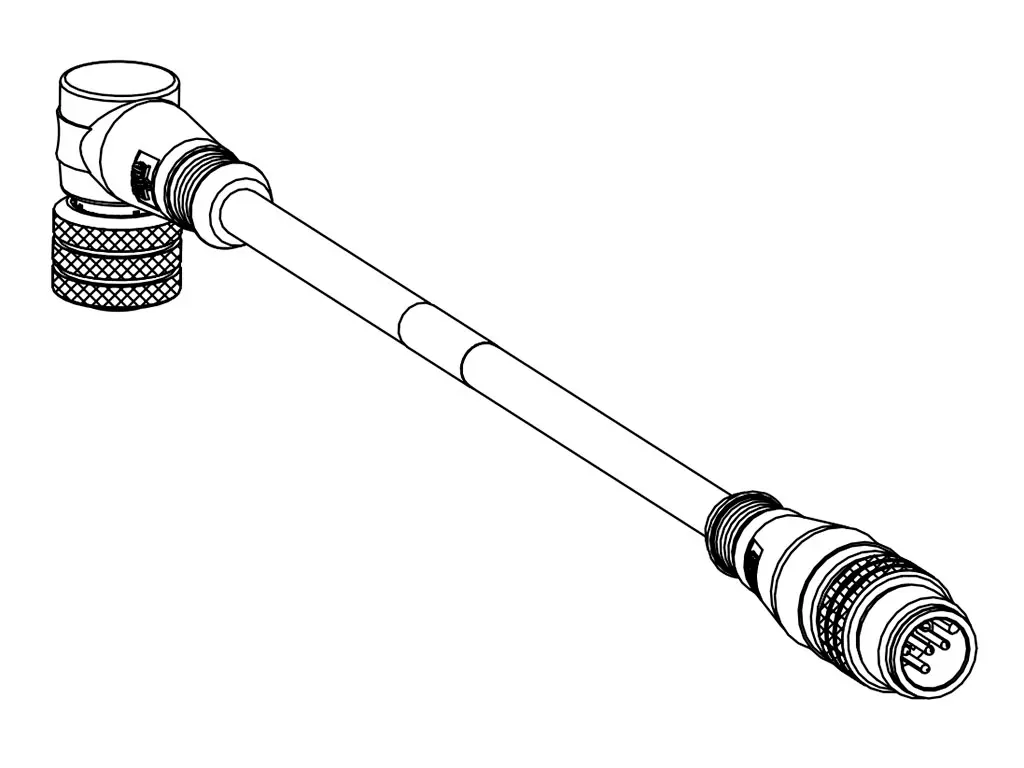 Molex 120066, 4-polig konfektioniertes Sensorkabel, M12, Gerade Stecker 4 / M12 Buchse, Länge 2 m