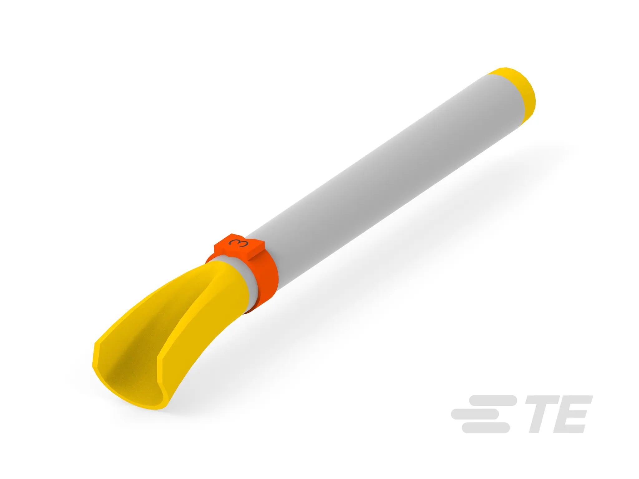 Produktfoto 1 von TE Connectivity Agastat 7000 Kabelmarkierung Schnappbefestigung, Beschriftung: 3, Orange Schwarz, Ø 3.3 mm - 4.5 mm x 3