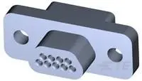 TE Connectivity 15321 D-Sub-Steckverbinder Gerade, 9-polig 1.27 mm Raster, Frontplattenmontage Buchse, mit
