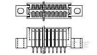 Produktfoto 1 von TE Connectivity Serie RAST Kantensteckverbinder Buchse, 2.54 mm, 13-polig, 1-reihig, Gerade, Platine Lot