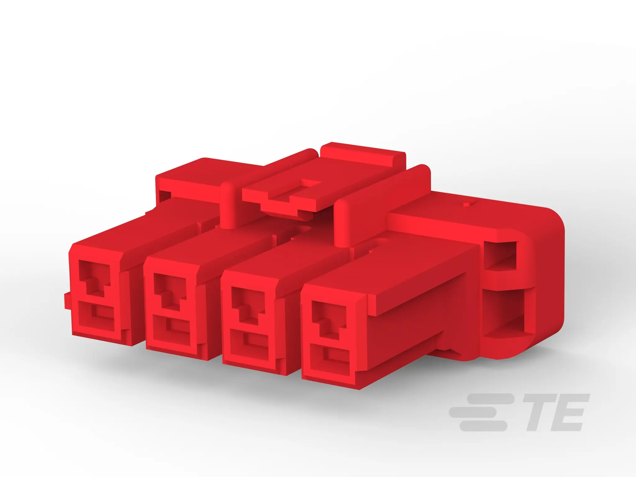 Produktfoto 1 von TE Connectivity 13763  Automotive, Kfz-Steckverbinder, Stecker, Stecker, 4-polig, Rot / 1-reihig, 10A