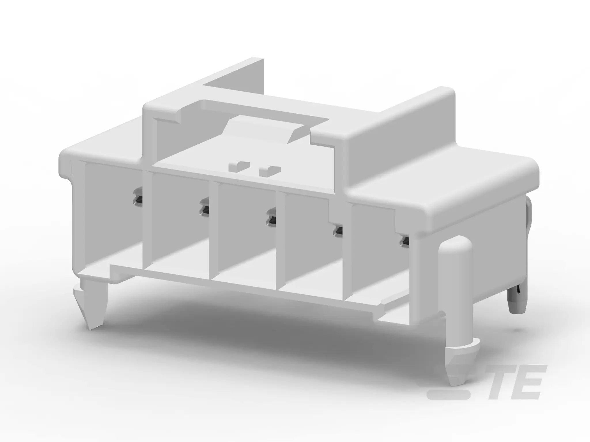 Produktfoto 1 von TE Connectivity Power Triple Lock Leiterplattenleiste gewinkelt, 5-polig / 1-reihig, Raster 6 mm Raster Platine,