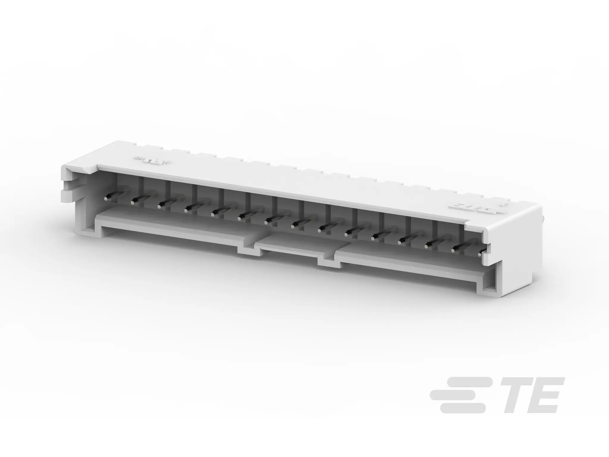 Produktfoto 1 von TE Connectivity Economy Power 2.5 Leiterplatten-Stiftleiste Vertikal, 15-polig / 1-reihig, Raster 2.5mm, Ummantelt