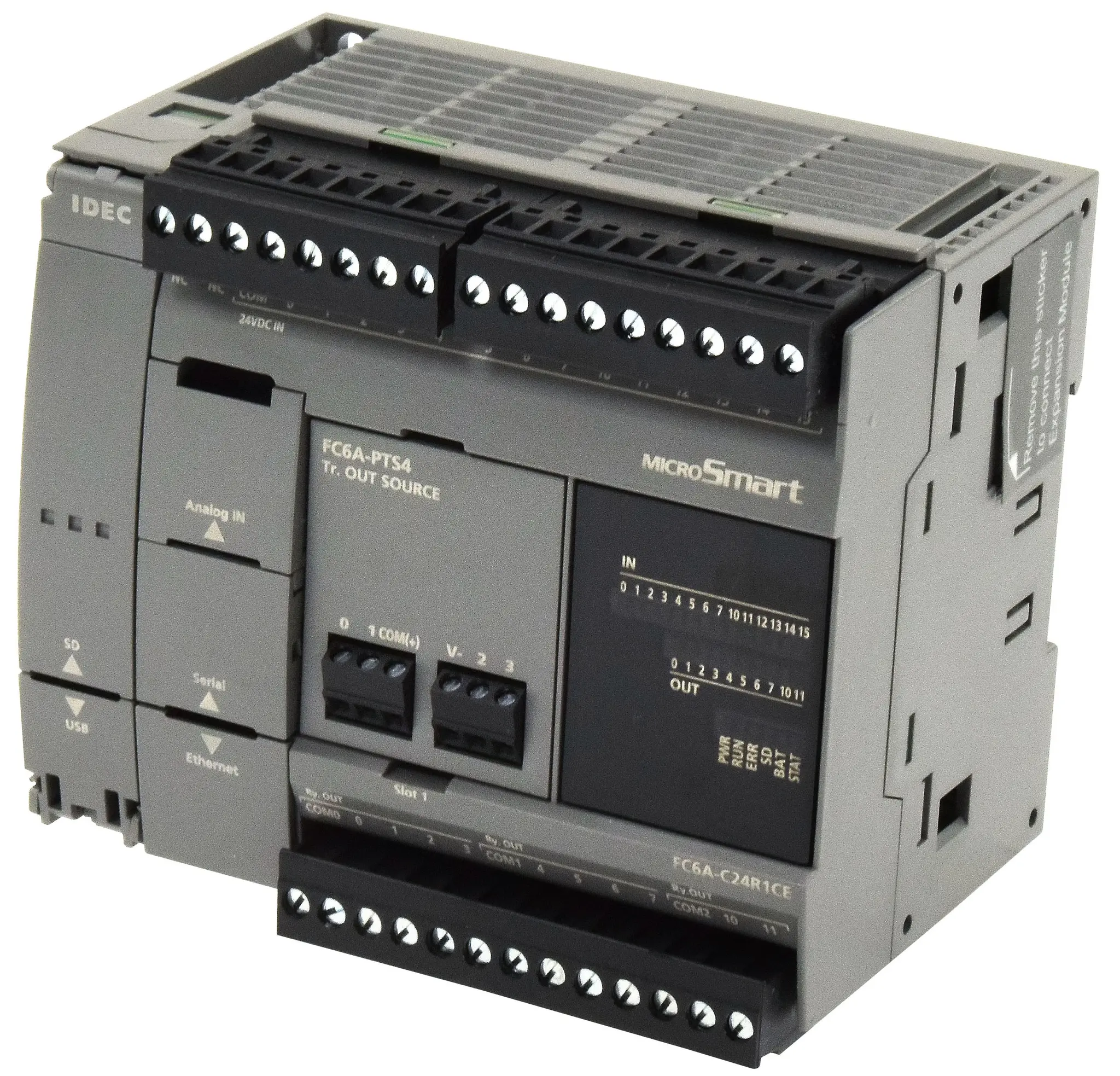Produktfoto 1 von Idec FC6A-C24P1CE SPS CPU, 14 Eing. Transistor Quelle Ausg.Typ Analog Eing.Typ für FC6A 24 VDC