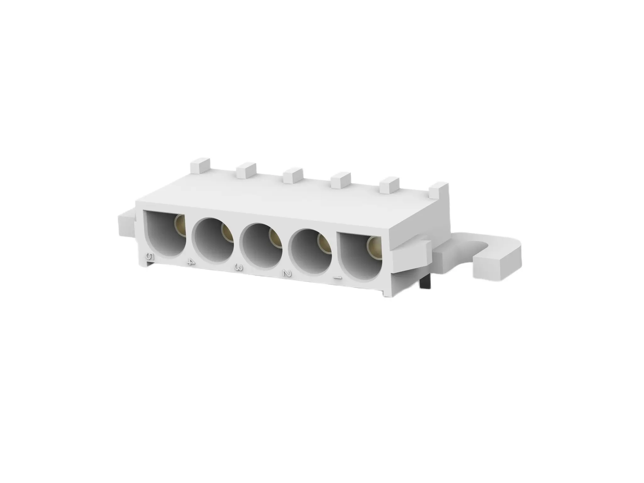 Produktfoto 1 von TE Connectivity MATE-N-LOK Leiterplattenleiste gewinkelt, 5-polig / 1-reihig, Raster 6.35 mm Raster Platine,