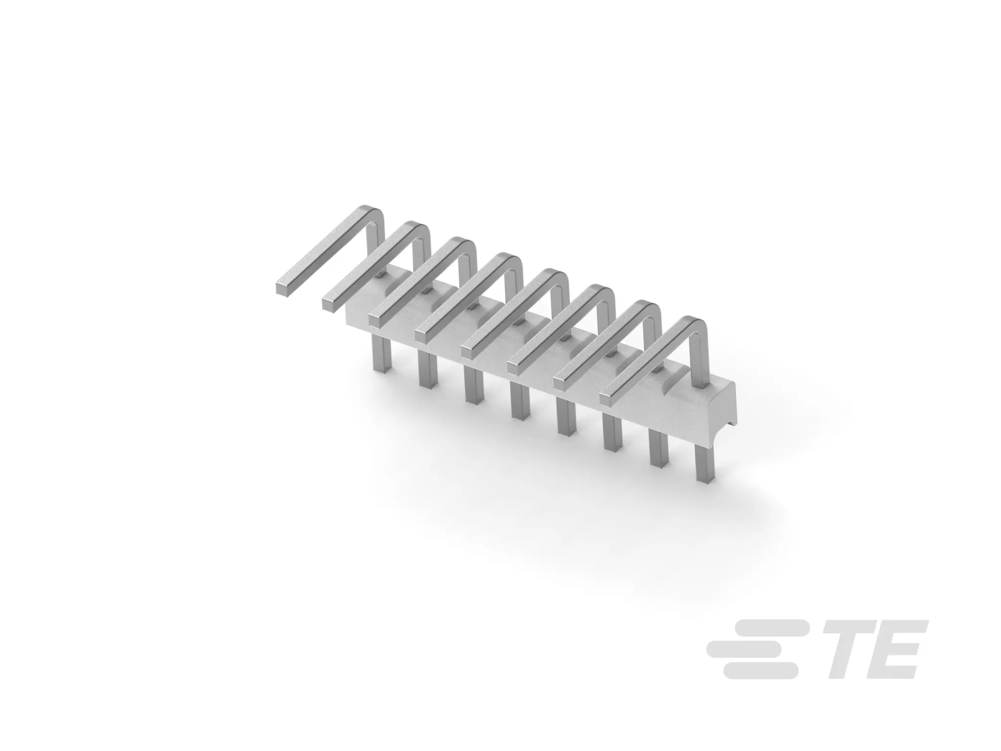 TE Connectivity MTA-100 Leiterplattenleiste gewinkelt, 8-polig / 1-reihig, Raster 2.54 mm Raster Durchsteckmontage,