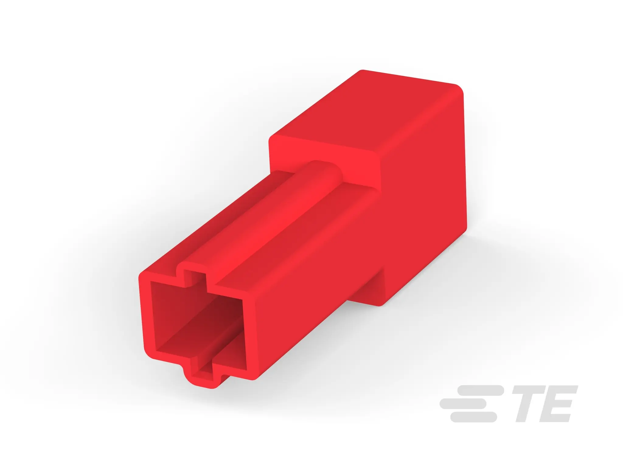 Produktfoto 1 von TE Connectivity FASTON Crimpkontaktgehäuse, Stecker, Nylon, Rot, 1-polig