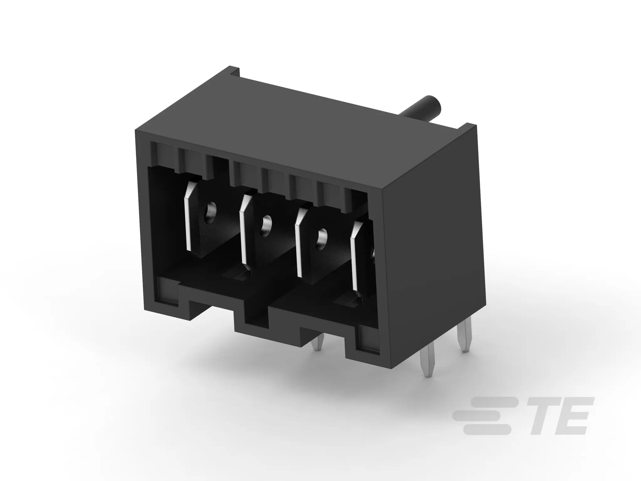 Produktfoto 1 von TE Connectivity 250 Series Leiterplatten-Stiftleiste gewinkelt, 4-polig / 1-reihig, Raster 5mm, Ummantelt