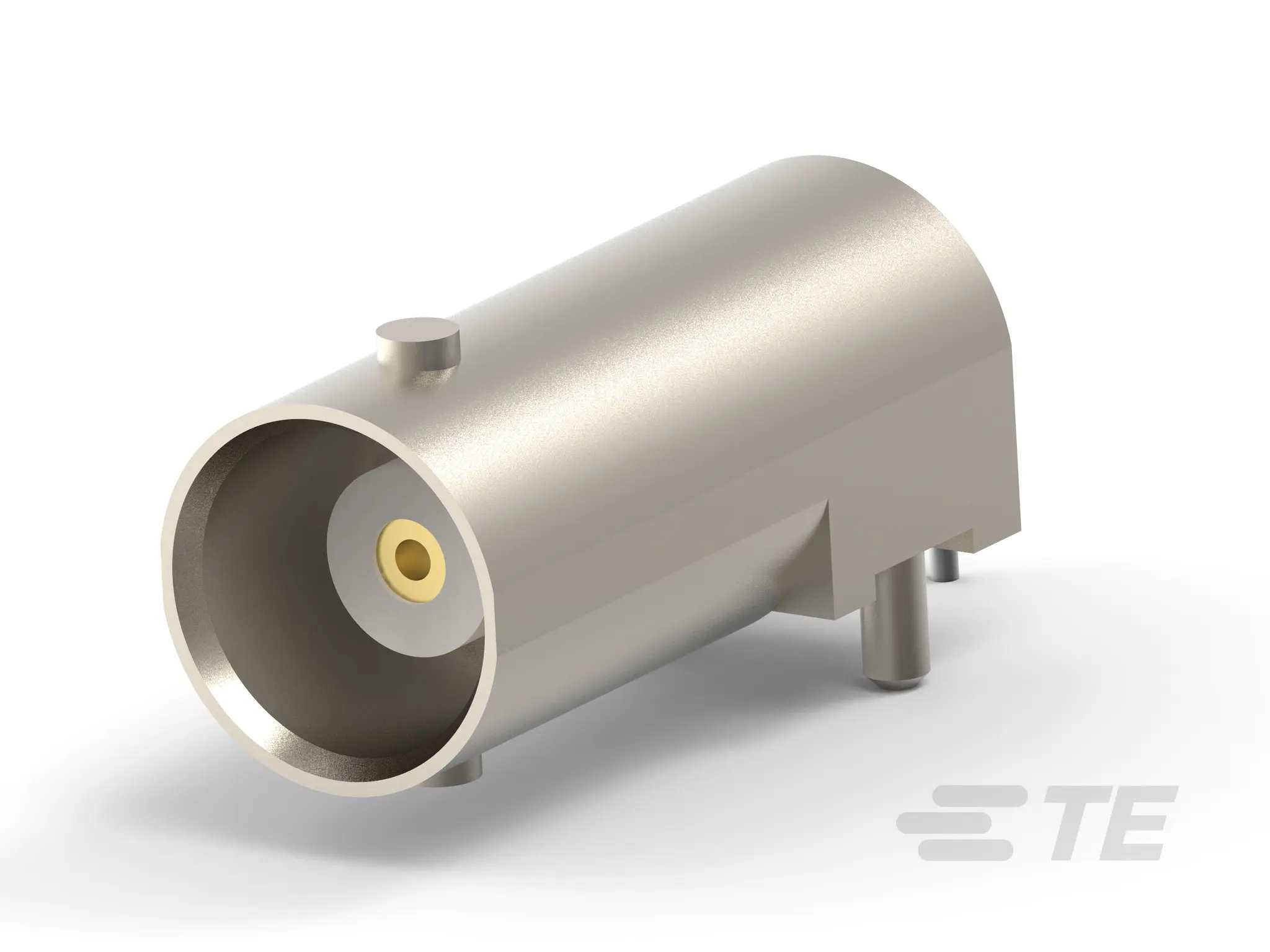 Produktfoto 1 von TE Connectivity 4143 Stecker Koaxialsteckverbinder BNC-Steckverbinder, Platine, 50 Ω Lot, 14.53 mm, gewinkelt