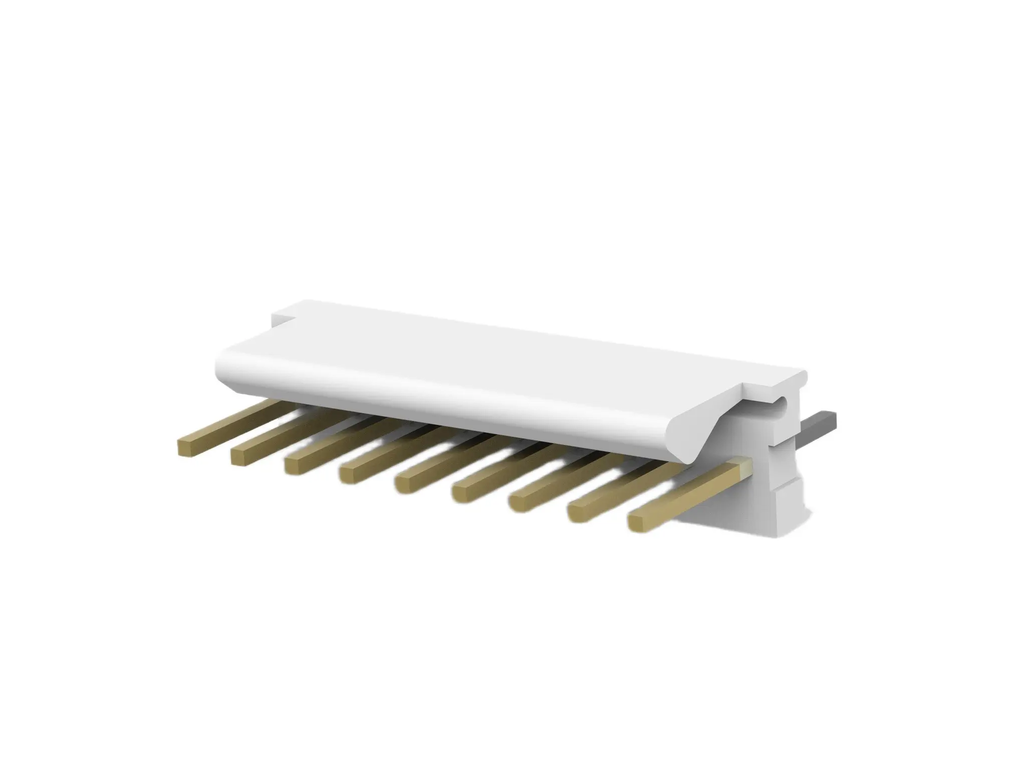 TE Connectivity MTA-100 Leiterplattenleiste Vertikal, 9-polig / 1-reihig, Raster 2.54 mm Raster Kabel, Kabel-Platine,