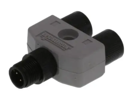 Molex 120068, 4-polig Verteilerbox, M12, Gerade Stecker 4 / M12 x 2, Gerade Buchse