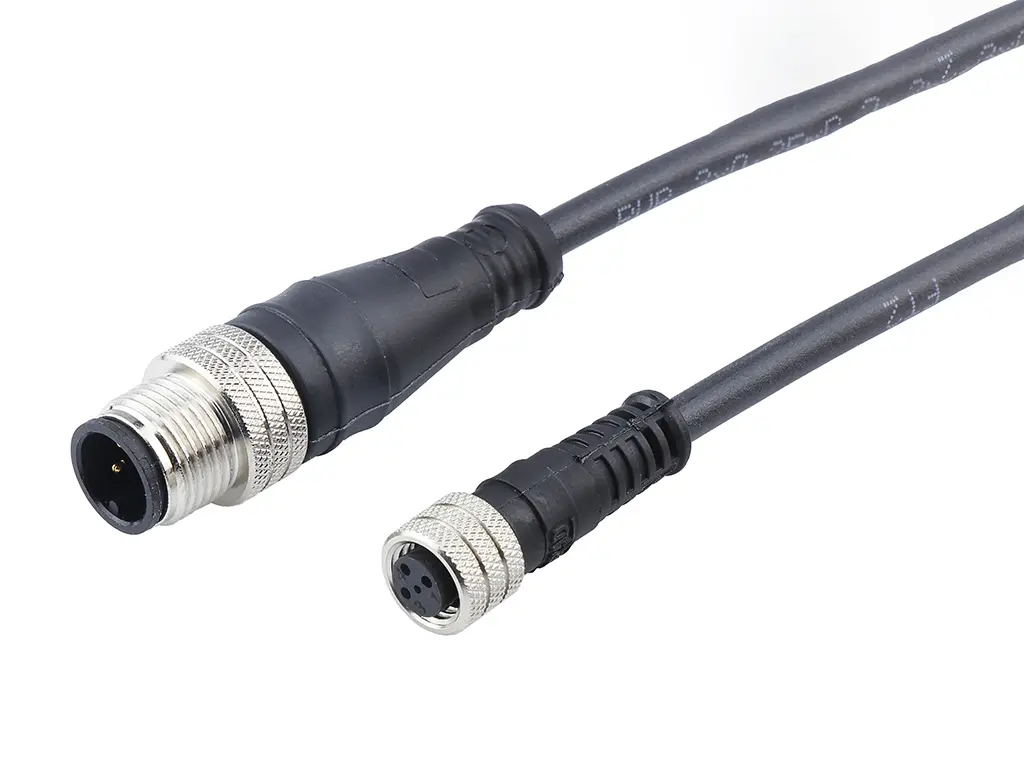 Produktfoto 1 von Molex 120087, 3-polig konfektioniertes Sensorkabel, M8, Gerade Buchse 3 / M12, Gerade Stecker, Länge 1 m