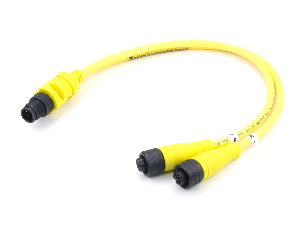 Produktfoto 1 von Molex 12009 Rundkabel für D-Sub Steckverbinder, 4 Kontakte, Stecker, Gelb, IP40