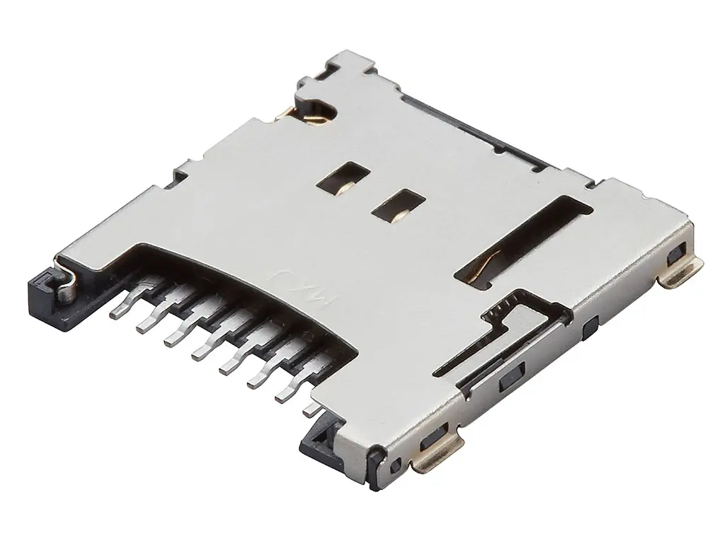 Produktfoto 1 von Molex 503182 MicroSD, Gerade Karten-Steckverbinder, 8-polig / 1-reihig, Push-Push