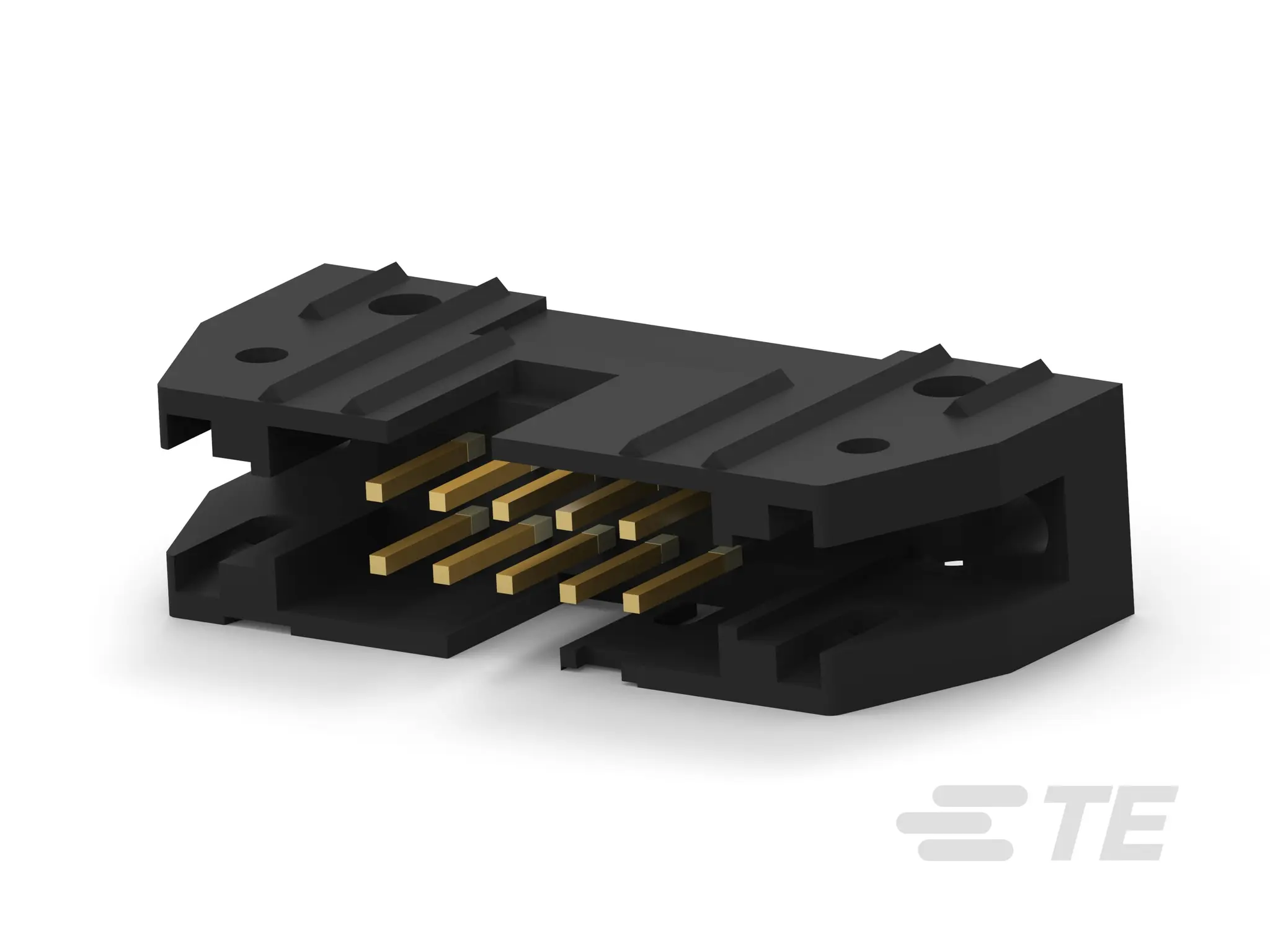 Produktfoto 1 von TE Connectivity 5102153-1, Platine Vertikal FPC-Steckverbinder, 10-polig Stecker / 2-reihig, Raster 2.54 mm, Lot