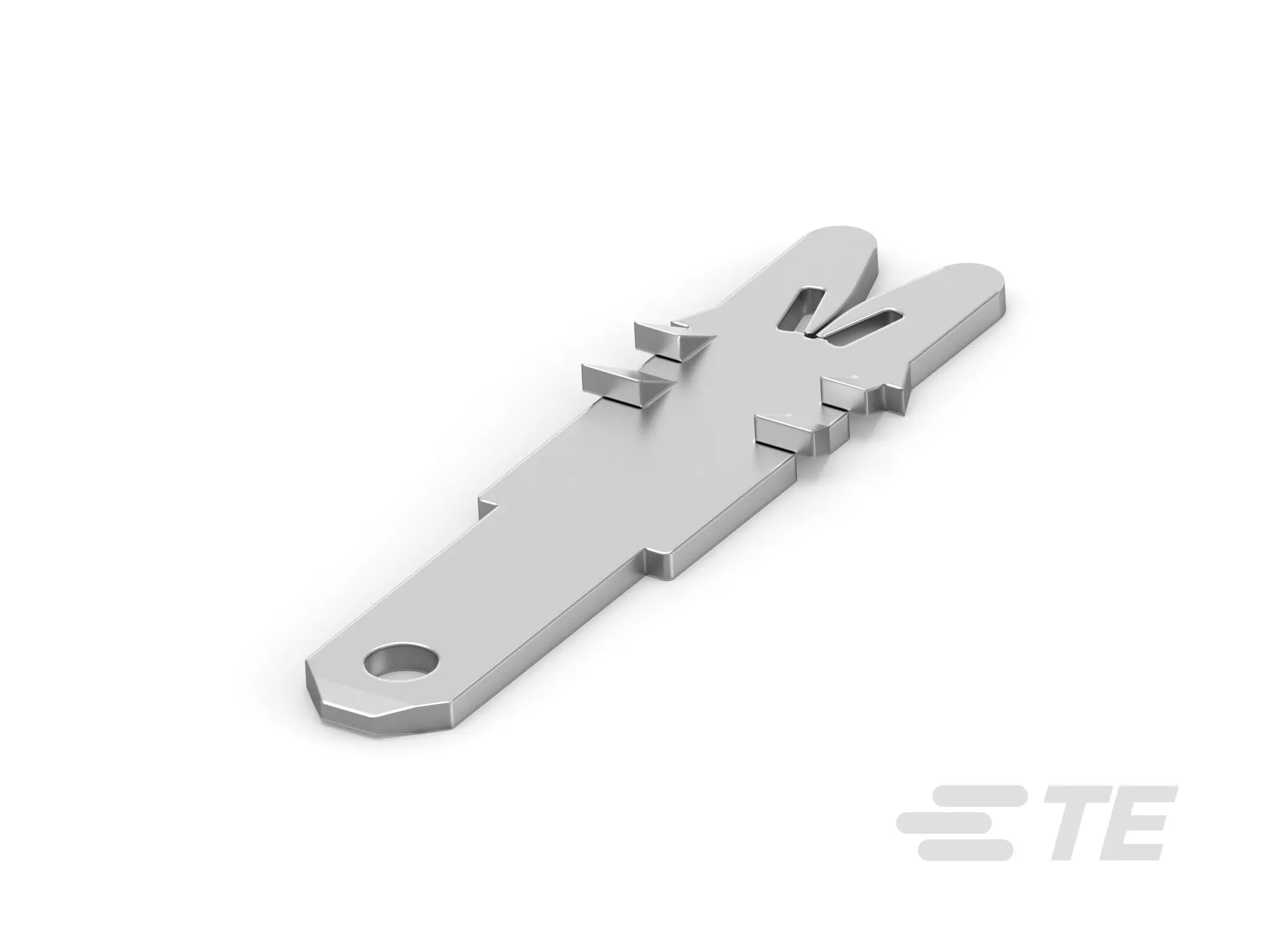 Produktfoto 1 von TE Connectivity Siameze Silber Unisoliert Gabelkabelschuh B. 2.79 mm 34 AWG 18 AWG