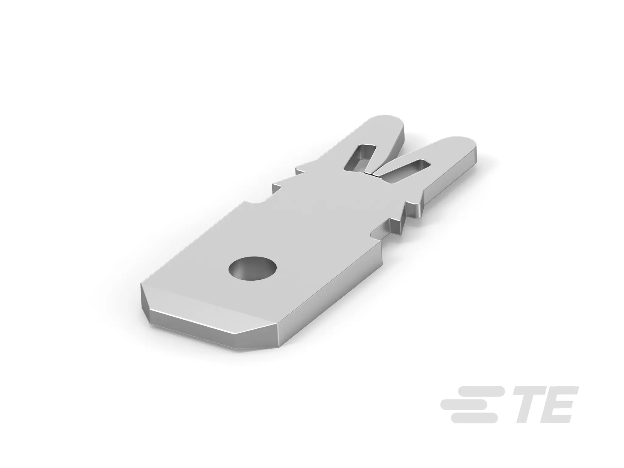 Produktfoto 1 von TE Connectivity 4-1601 Silber Unisoliert Gabelkabelschuh B. 4.75 mm 34 AWG 18 AWG
