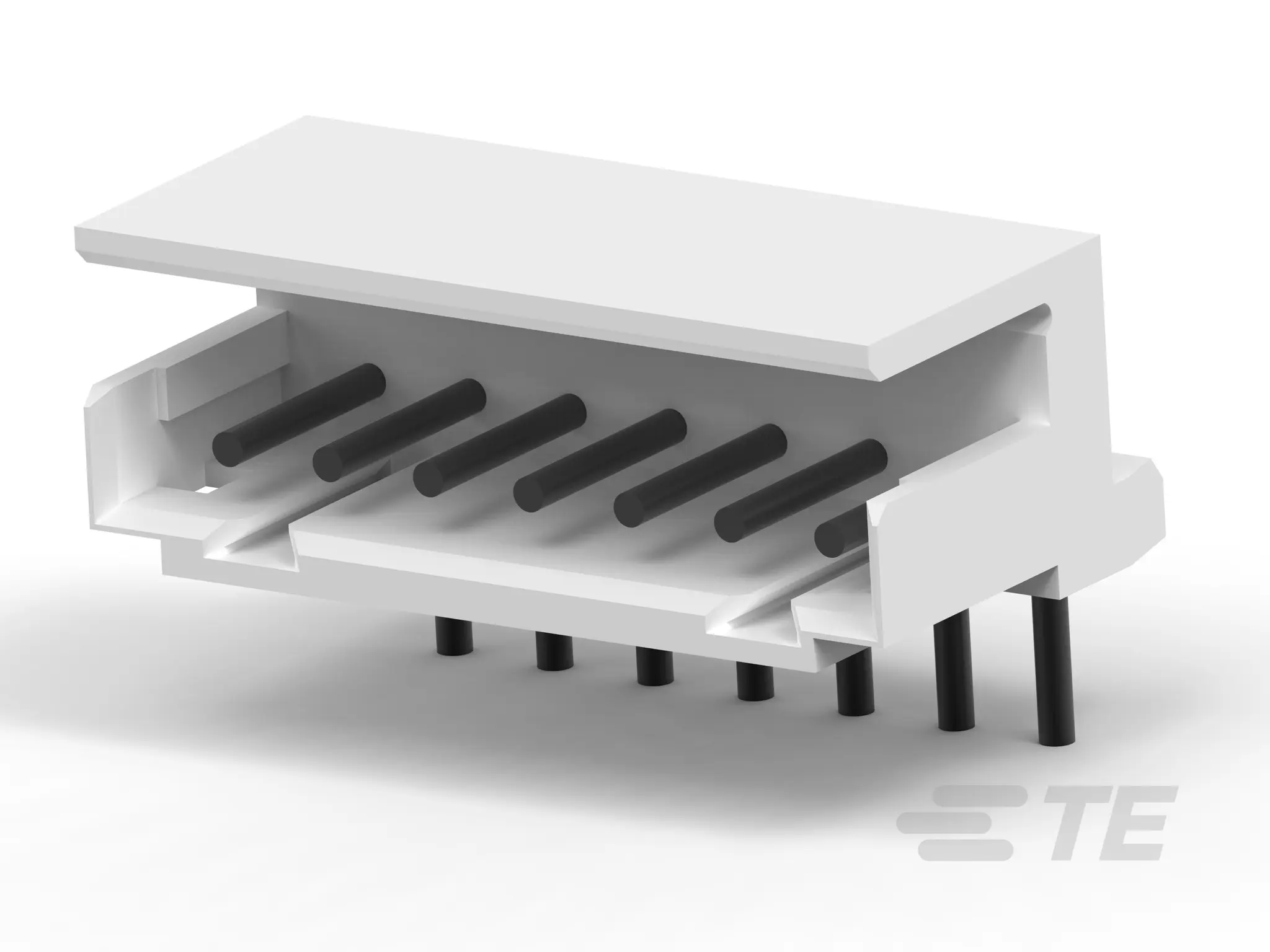 Produktfoto 1 von TE Connectivity AMP CT Leiterplattenleiste gewinkelt, 7-polig / 1-reihig, Raster 2 mm Raster Platine, Kabel-Platine,