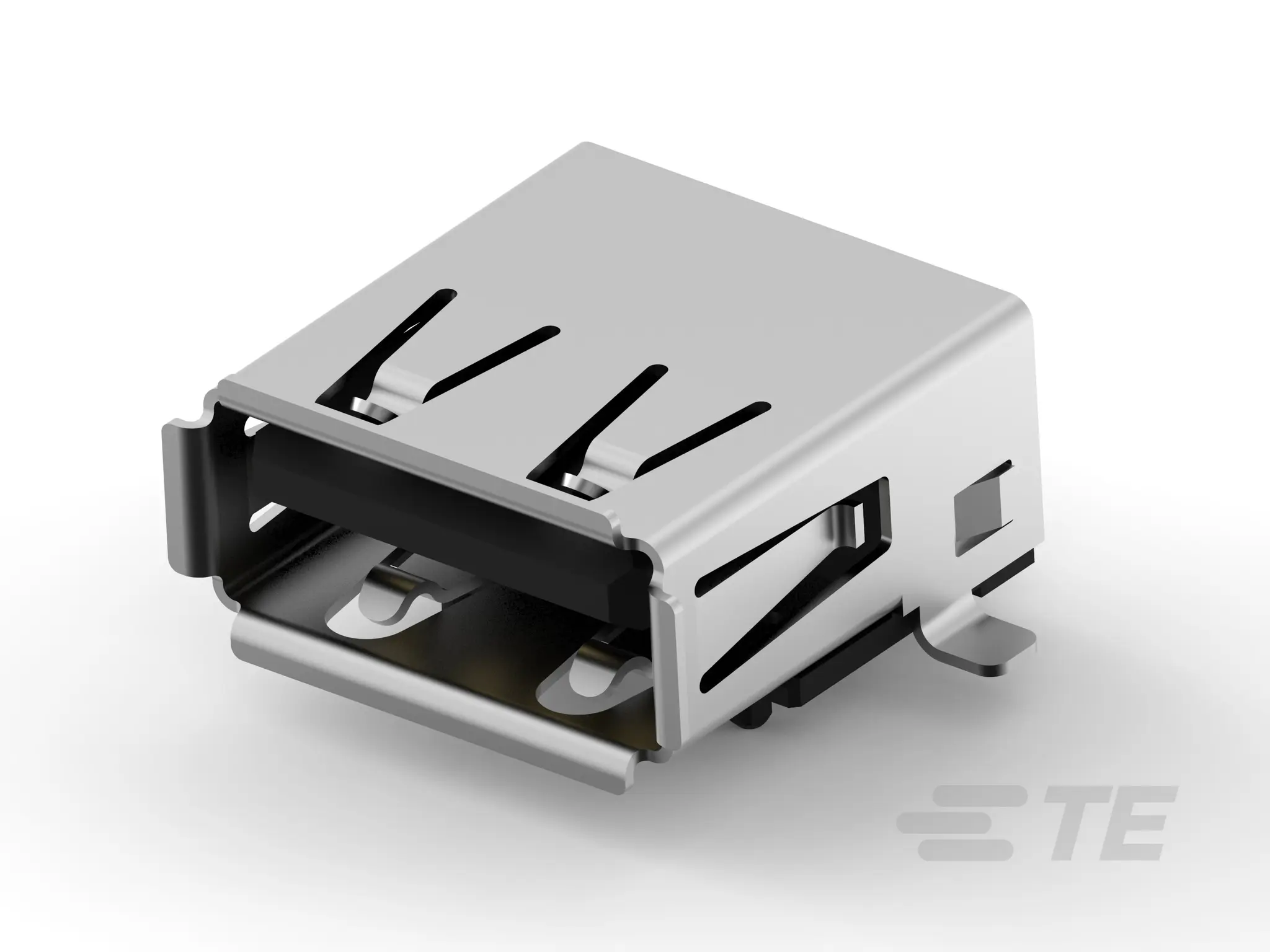 Produktfoto 1 von TE Connectivity, gewinkelt USB-Steckverbinder USB Typ A 1, Platine USB 2.0