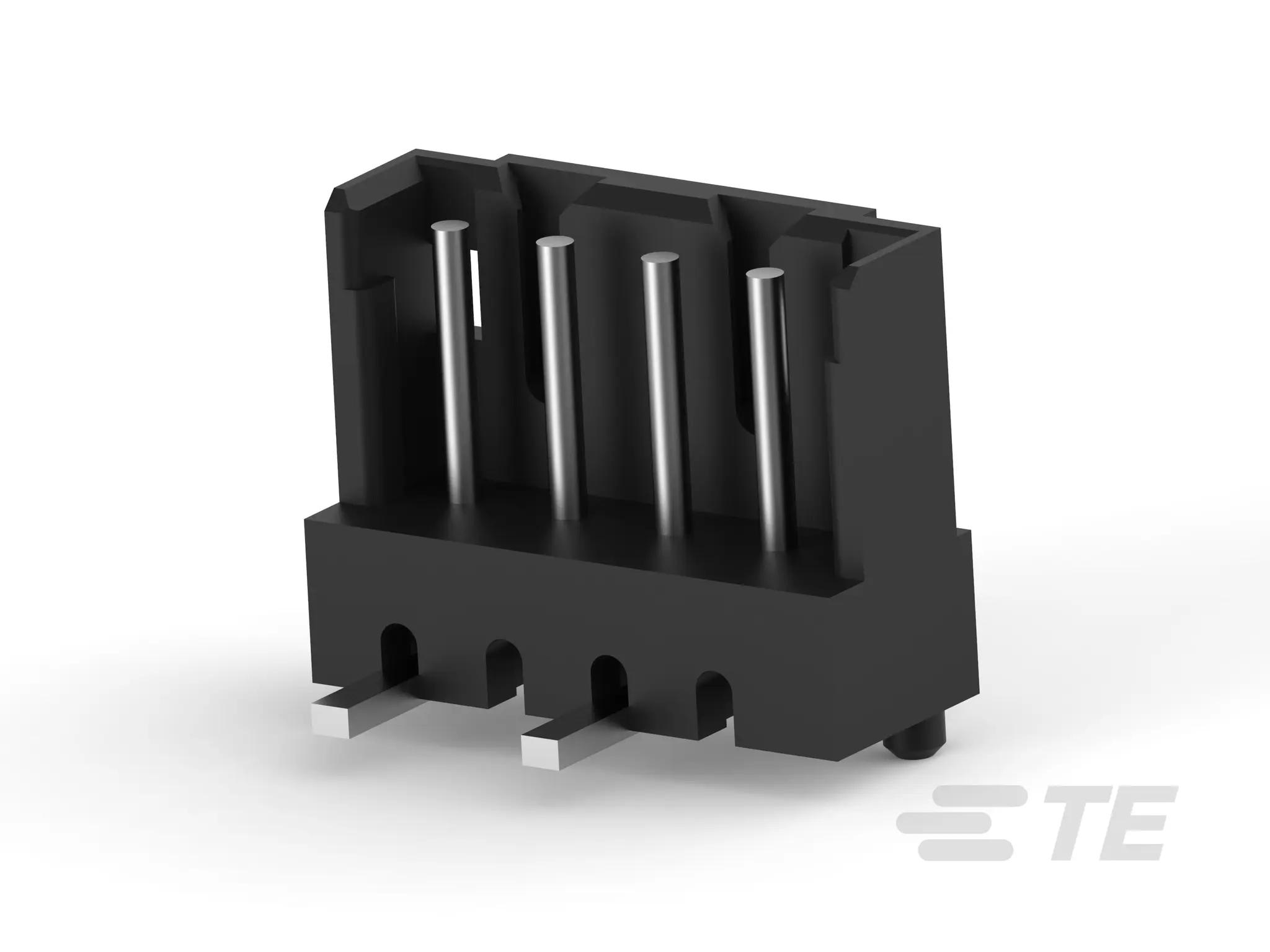 Produktfoto 1 von TE Connectivity AMP CT Leiterplattenleiste Vertikal, 4-polig / 1-reihig, Raster 2 mm Raster Platine, Kabel-Platine,