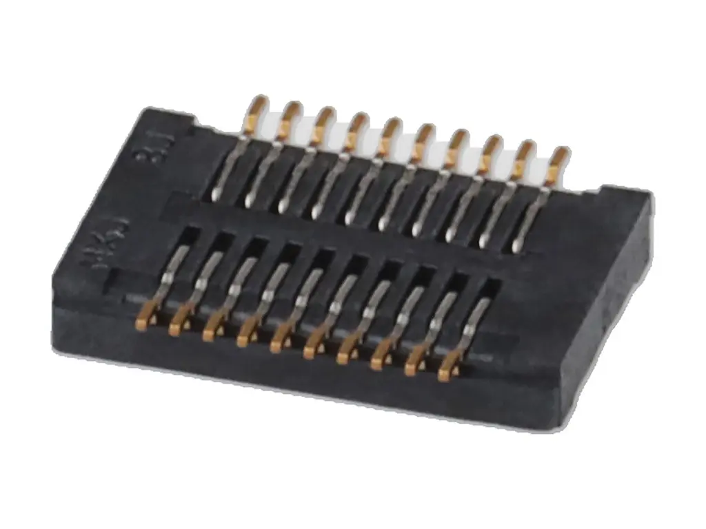 Produktfoto 1 von Molex 54722 Leiterplattenbuchse Vertikal Platine 20-polig / 2-reihig, Raster 0.5 mm SMD
