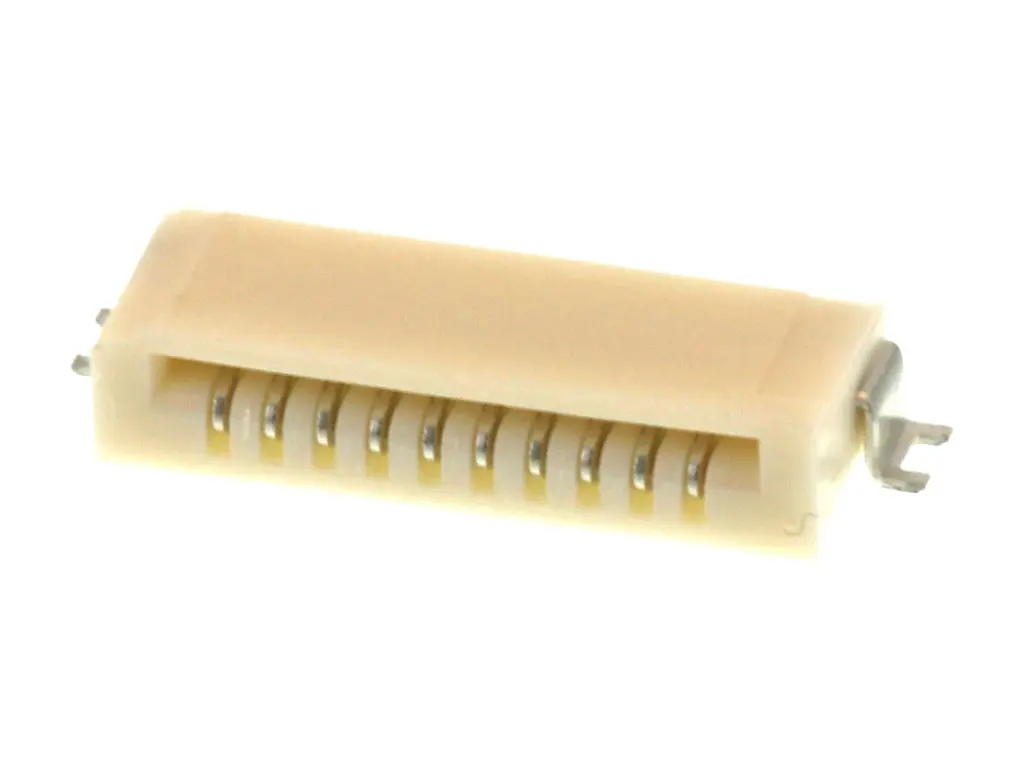 Produktfoto 1 von Molex 52852-1070, SMD gewinkelt FPC-Steckverbinder, 10-polig, Raster 1 mm, Unterseite