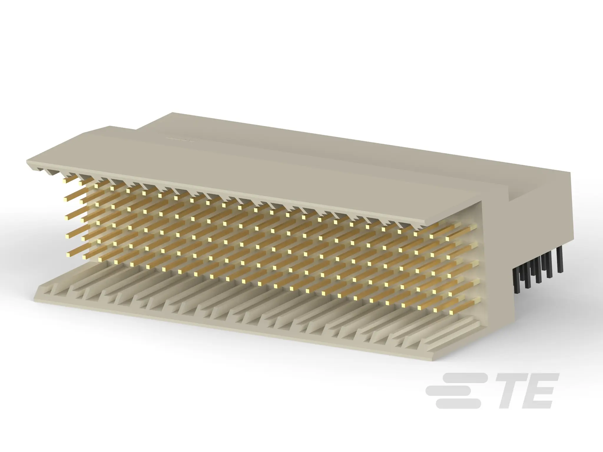 Produktfoto 1 von TE Connectivity Z-PACK Leiterplattenleiste gewinkelt, 125-polig / 5-reihig, Raster 2 mm Raster Platine, Platine-Platine,
