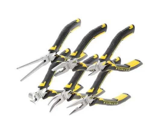 Produktfoto 1 von Stanley FMHT0-80541 Zangensatz abgewinkelt, flach 6 Stk. 260 mm Mini-Diagonal-Schneidezange, Seitenschneider-Mini-Zange