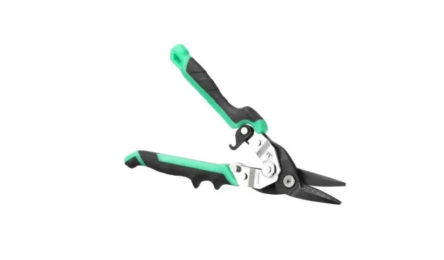 Produktfoto 1 von Stanley 250 mm Blechschere für Weichstahl, Leder, Kunststoff, Kupfer, Aluminium, Polyvinylchlorid (unplastifiziert)