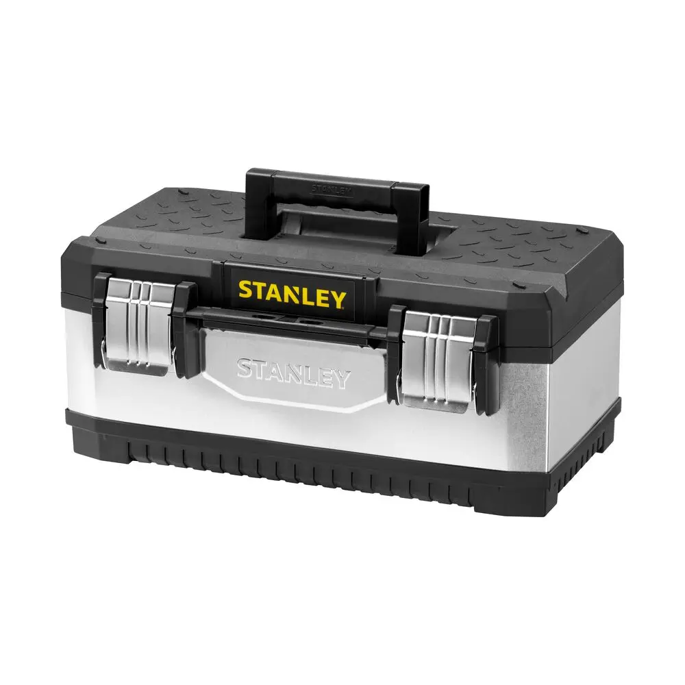 Produktfoto 1 von Stanley Kunststoff, Metall Werkzeugkasten und Werkzeugkoffer Schwarz, L. 50 cm B. 22.2 cm H. 29 cm, 4.8 kg, Register