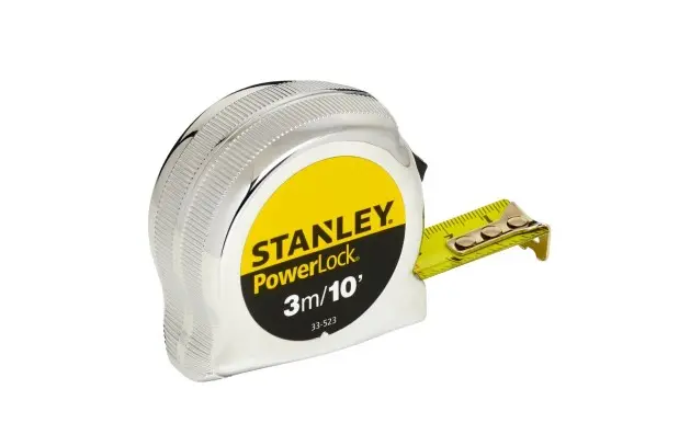 Produktfoto 1 von Stanley PowerLock Maßband, L. 3 m Zöllig/metrisch 19 mm