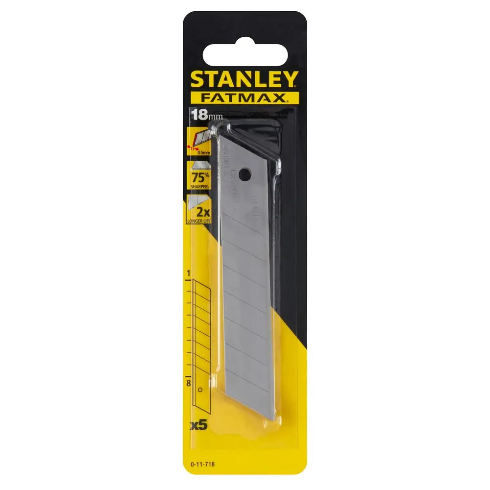Produktfoto 1 von Stanley Messerklinge 110 x 5 x 18 mm Robust 0.55 mm 5-teilig
