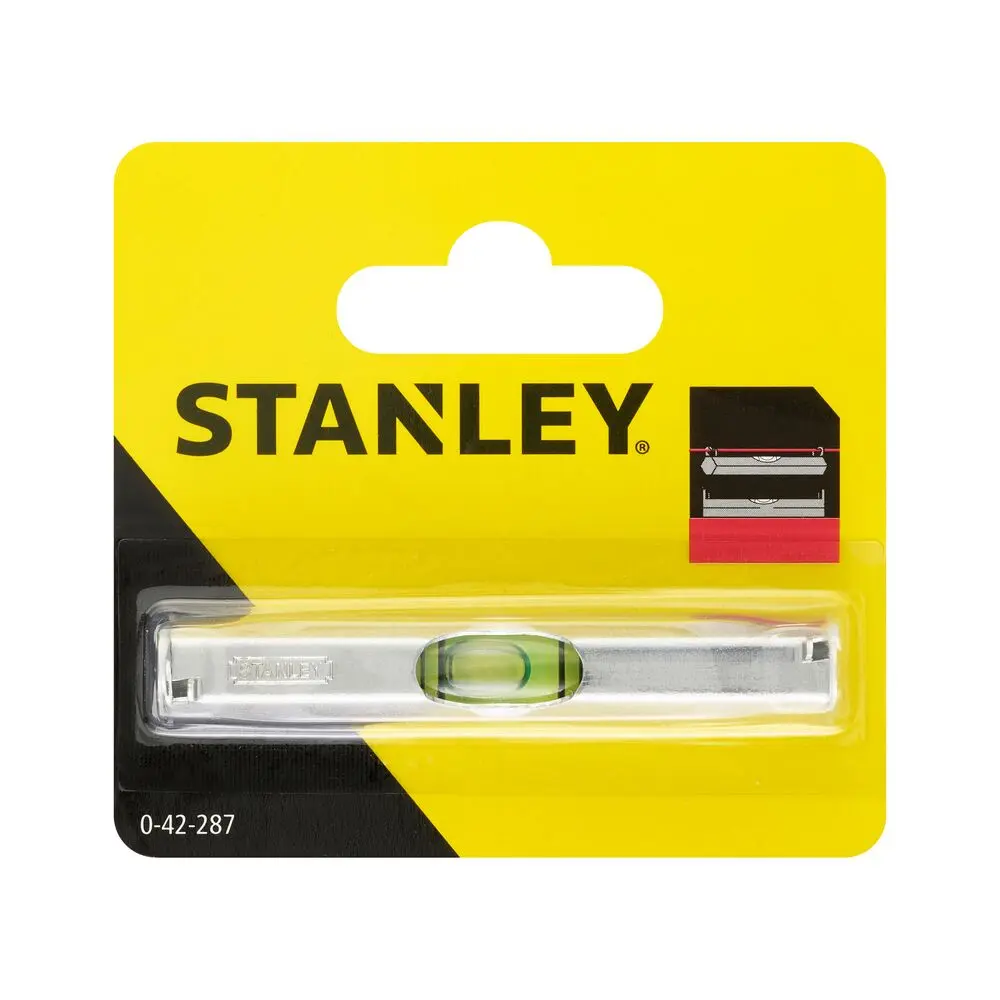 Produktfoto 1 von Stanley Wasserwaage, Typ Gerade, 8 cm Kalibriert, Rahmen Aluminium, 1 Libelle/n Wasserdicht/Wasserbeständig Magnetisch