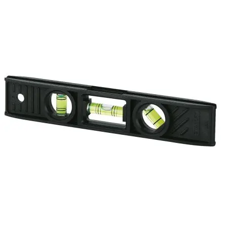 Produktfoto 1 von Stanley Torpedo Wasserwaage, Typ Torpedo, 20 cm, Rahmen ABS, Aluminiumlegierung, 3 Libelle/n Wasserdicht/Wasserbeständig