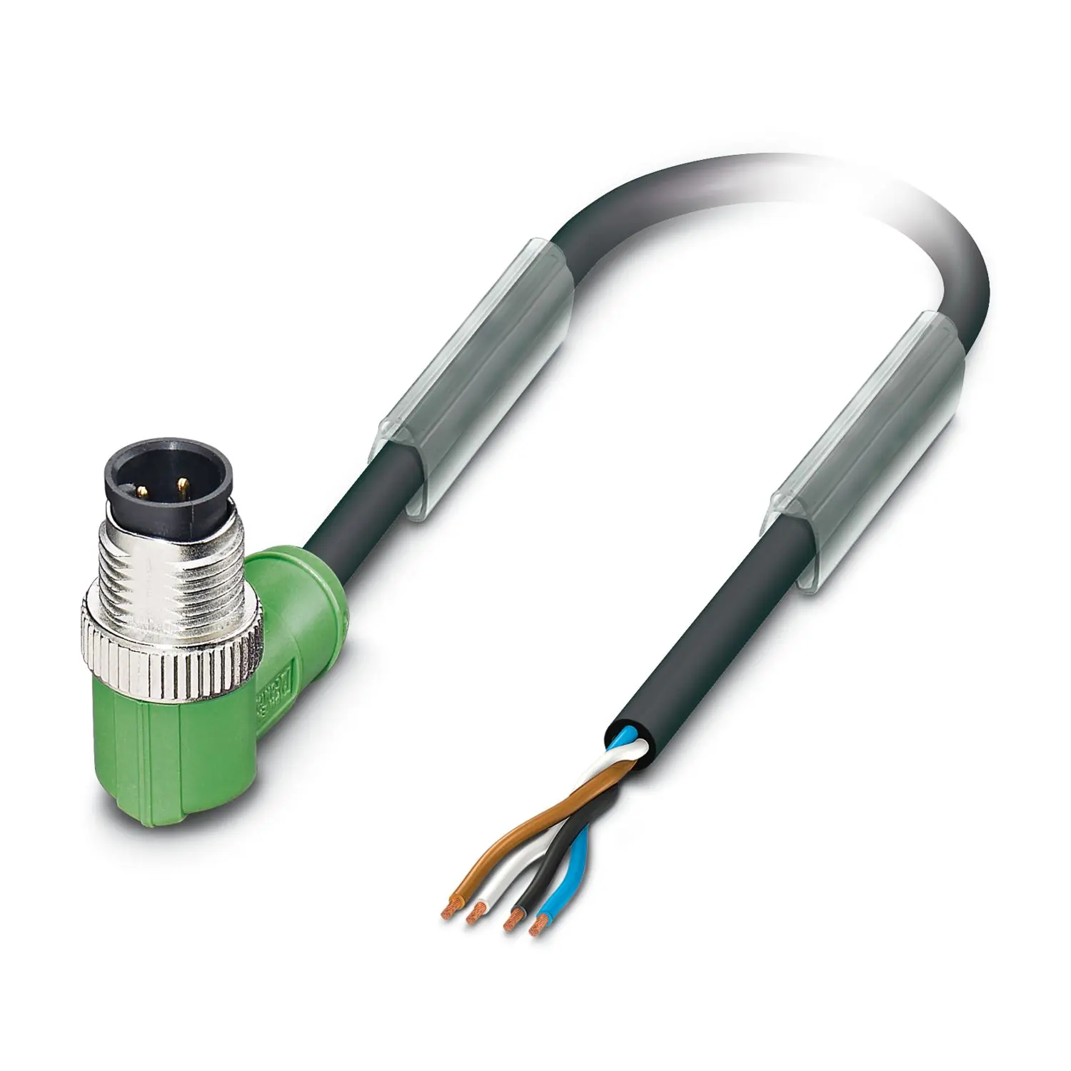 Produktfoto 1 von Phoenix Contact SAC, 4-polig Sensor-Betätigungselementkabel, Rechtwinklig Stecker 4 / Nicht abgeschlossen, Länge 1.5 m