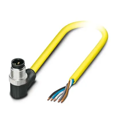 Produktfoto 1 von Phoenix Contact SAC, 5-polig Steuerleitung, M12, Rechtwinklig Stecker 5 / Gerade, Länge 2 m